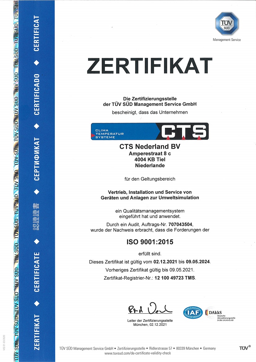 Certificate Netherlands